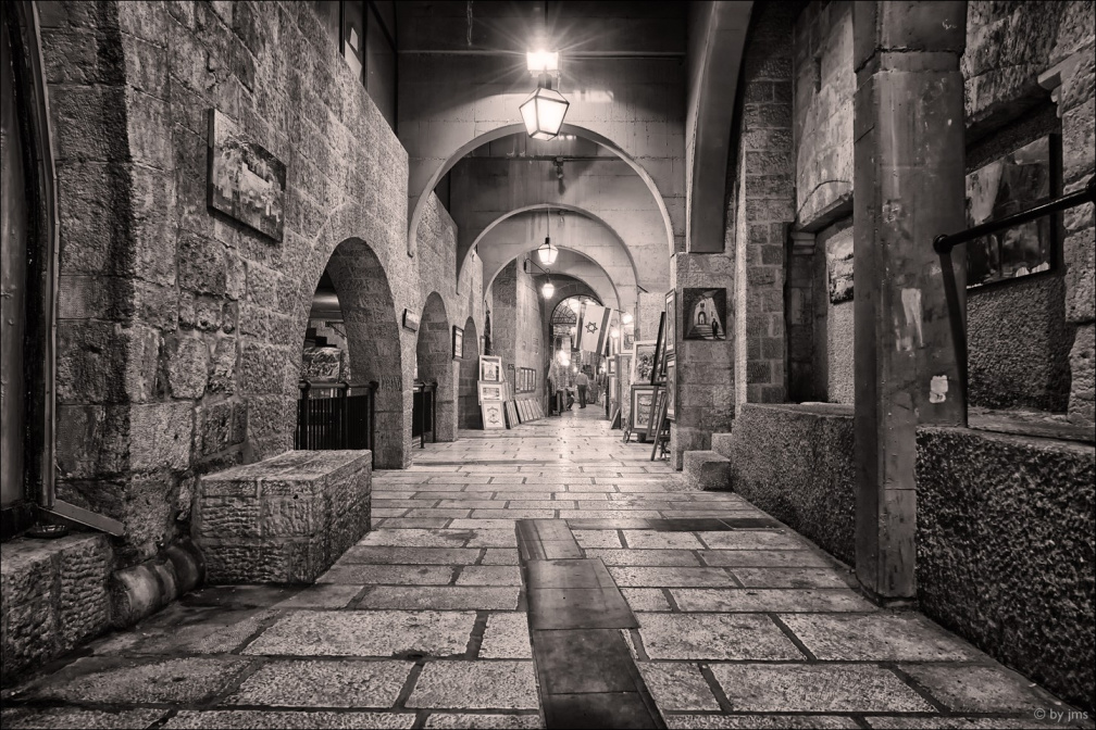 Jerusalem-Altstadt-Gasse-sw